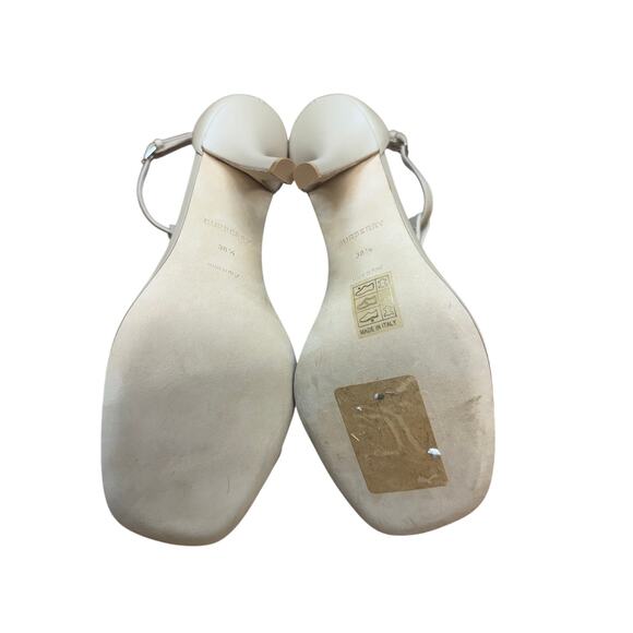 Burberry NWOB Stiletto Thong Sandals in Beige Size EU 38.5/US 8.5 - Picture 5 of 11